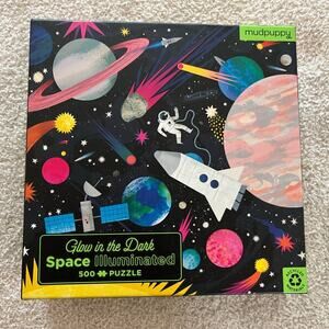 Puzzle 500 Piece Glow in the Dark Illuminated Space By Mudpuppy NWT